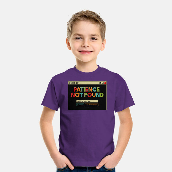 Patience Not Found-Youth-Basic-Tee-tobefonseca