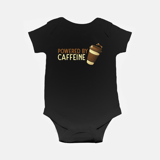 Powered By Caffeine-Baby-Basic-Onesie-tobefonseca