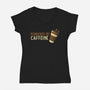 Powered By Caffeine-Womens-V-Neck-Tee-tobefonseca