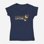 Powered By Caffeine-Womens-V-Neck-Tee-tobefonseca