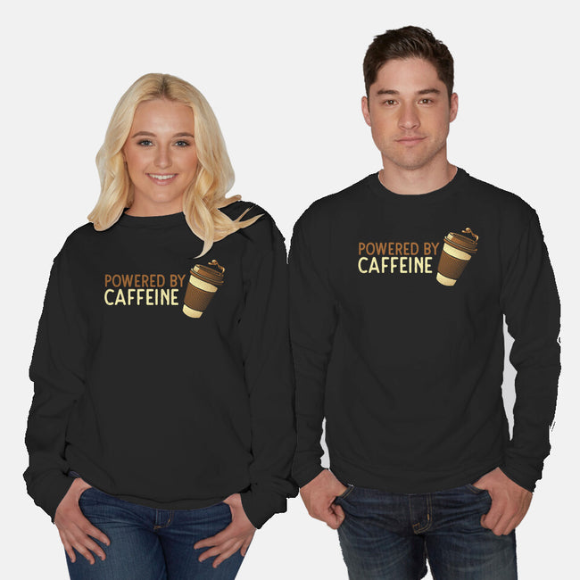 Powered By Caffeine-Unisex-Crew Neck-Sweatshirt-tobefonseca