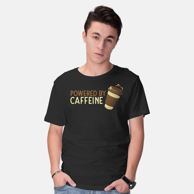 Powered By Caffeine-Mens-Basic-Tee-tobefonseca