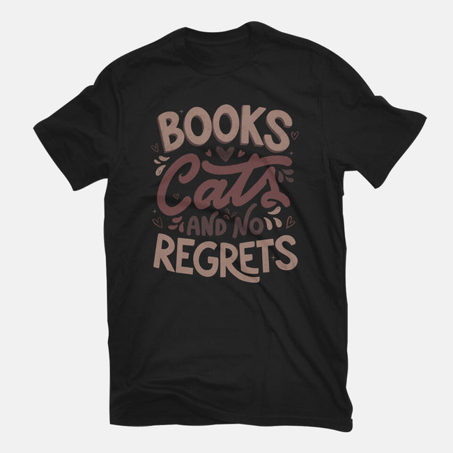Books Cats And No Regrets-Youth-Basic-Tee-tobefonseca