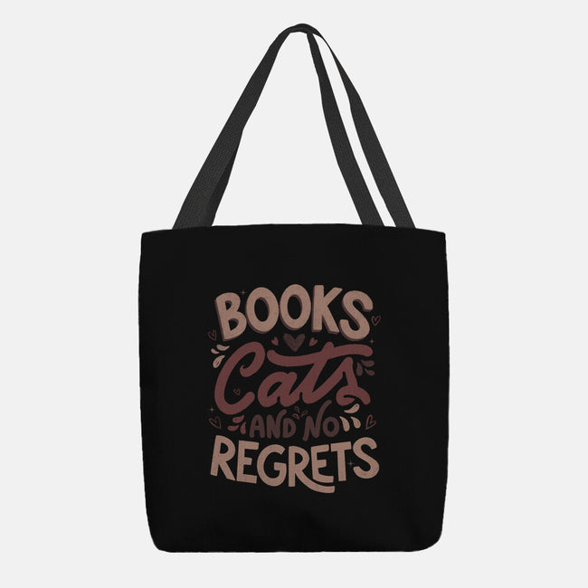 Books Cats And No Regrets-None-Basic Tote-Bag-tobefonseca