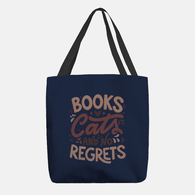 Books Cats And No Regrets-None-Basic Tote-Bag-tobefonseca
