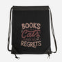 Books Cats And No Regrets-None-Drawstring-Bag-tobefonseca