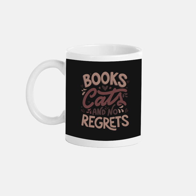 Books Cats And No Regrets-None-Mug-Drinkware-tobefonseca