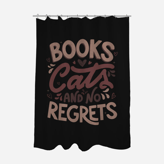 Books Cats And No Regrets-None-Polyester-Shower Curtain-tobefonseca