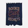Books Cats And No Regrets-None-Polyester-Shower Curtain-tobefonseca