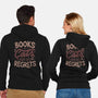 Books Cats And No Regrets-Unisex-Zip-Up-Sweatshirt-tobefonseca