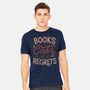 Books Cats And No Regrets-Mens-Heavyweight-Tee-tobefonseca