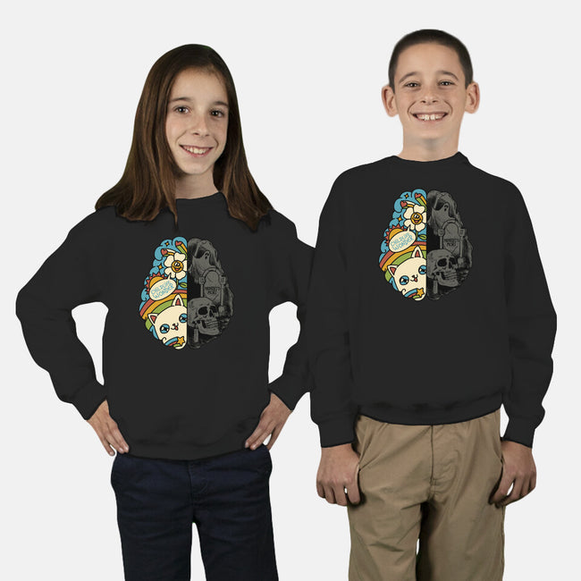My Brain Childlike Wonder-Youth-Crew Neck-Sweatshirt-tobefonseca