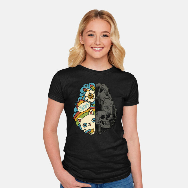 My Brain Childlike Wonder-Womens-Fitted-Tee-tobefonseca