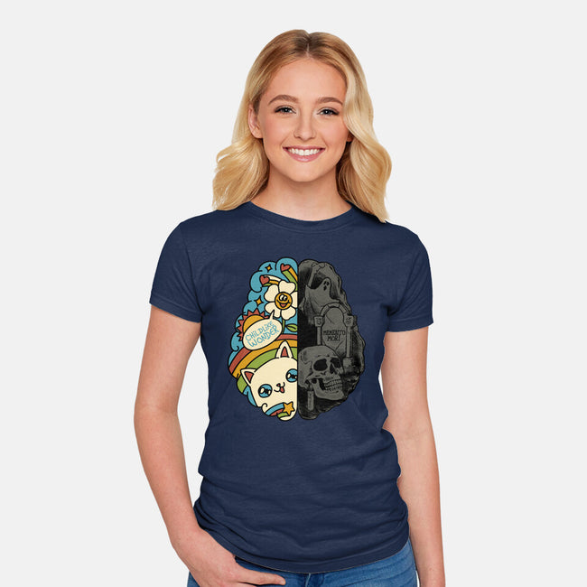 My Brain Childlike Wonder-Womens-Fitted-Tee-tobefonseca