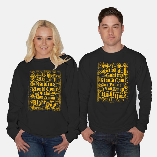 I Wish The Goblins Would Come-Unisex-Crew Neck-Sweatshirt-Nemons