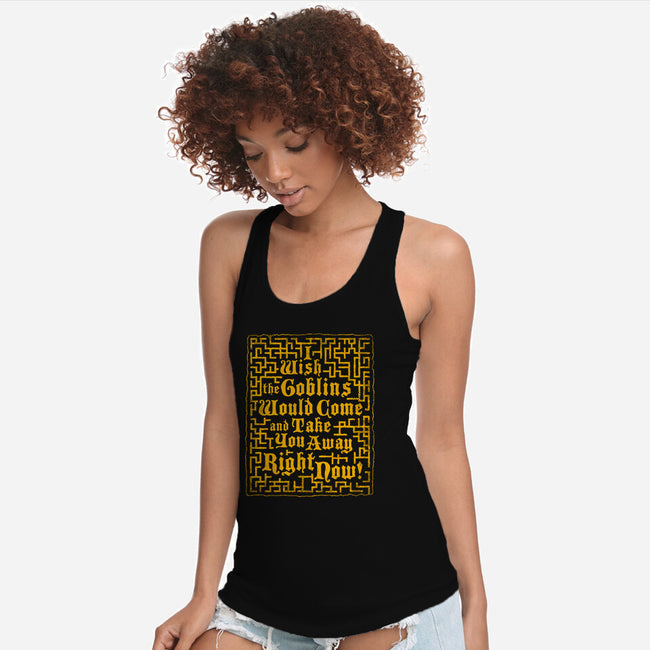 I Wish The Goblins Would Come-Womens-Racerback-Tank-Nemons