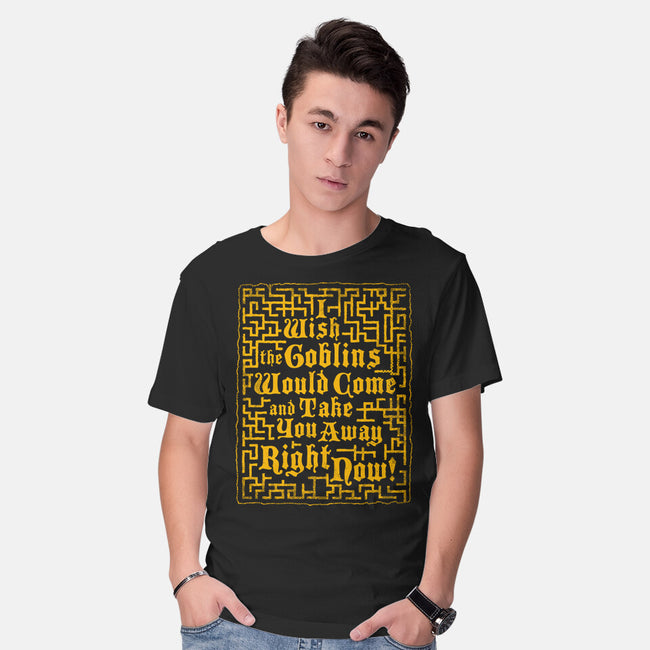 I Wish The Goblins Would Come-Mens-Basic-Tee-Nemons
