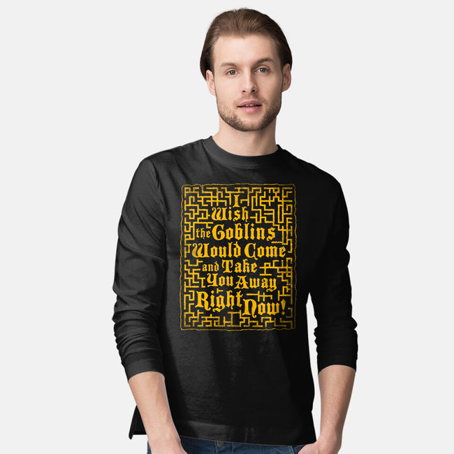 I Wish The Goblins Would Come-Mens-Long Sleeved-Tee-Nemons
