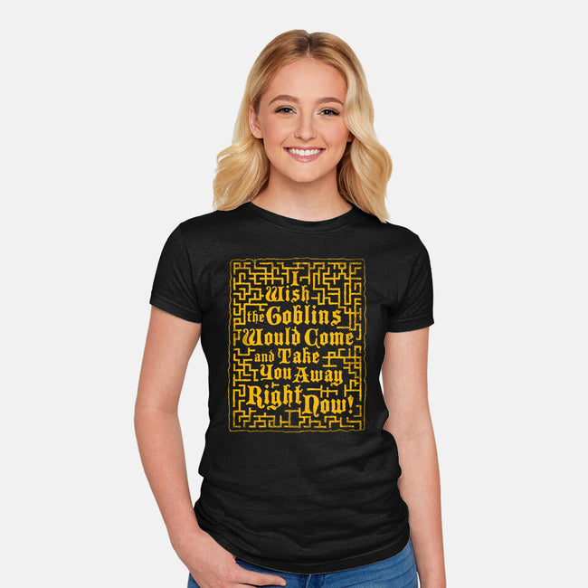 I Wish The Goblins Would Come-Womens-Fitted-Tee-Nemons