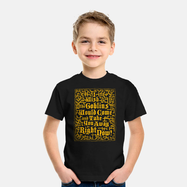 I Wish The Goblins Would Come-Youth-Basic-Tee-Nemons