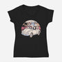 Studio Road Trip-Womens-V-Neck-Tee-GODZILLARGE