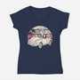 Studio Road Trip-Womens-V-Neck-Tee-GODZILLARGE