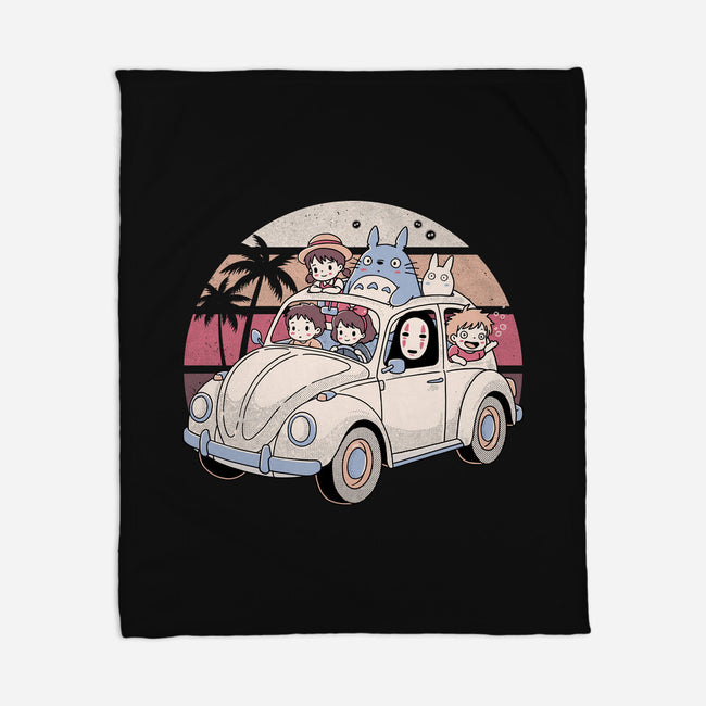Studio Road Trip-None-Fleece-Blanket-GODZILLARGE