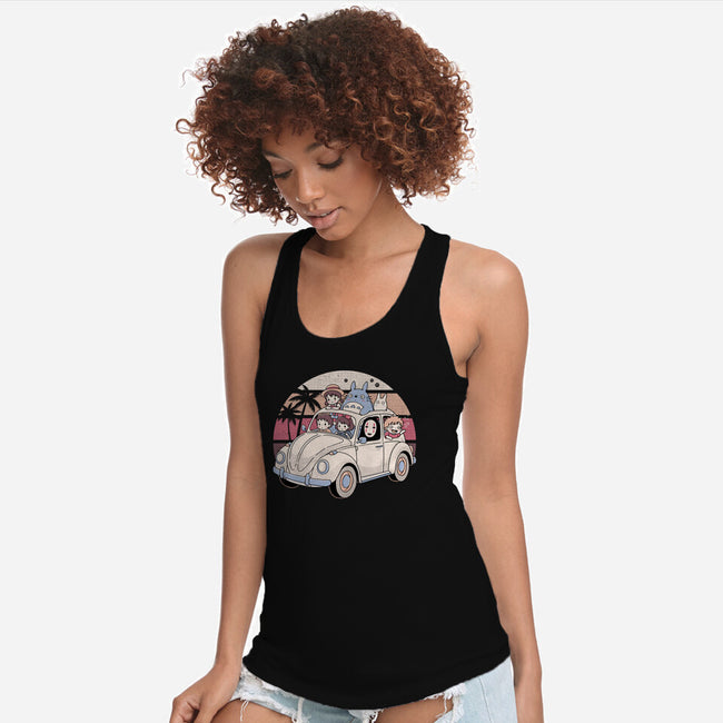 Studio Road Trip-Womens-Racerback-Tank-GODZILLARGE