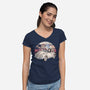 Studio Road Trip-Womens-V-Neck-Tee-GODZILLARGE