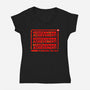 New Achievement DCC-Womens-V-Neck-Tee-rocketman_art