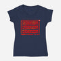 New Achievement DCC-Womens-V-Neck-Tee-rocketman_art