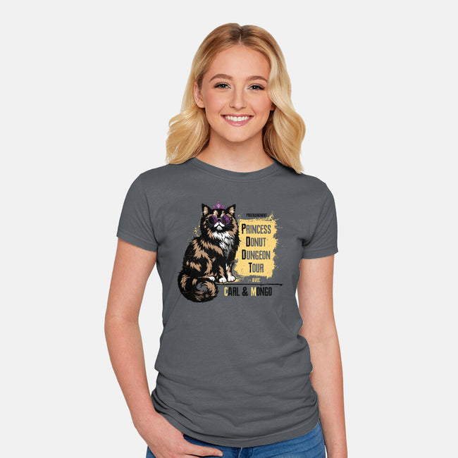 Donut Dungeon Tour-Womens-Fitted-Tee-rocketman_art