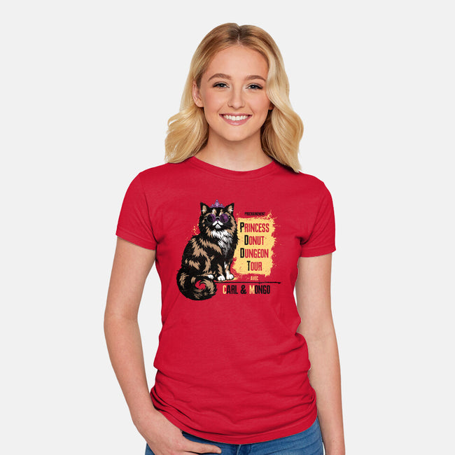 Donut Dungeon Tour-Womens-Fitted-Tee-rocketman_art