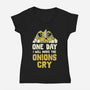 The Onions Will Cry-Womens-V-Neck-Tee-koalastudio