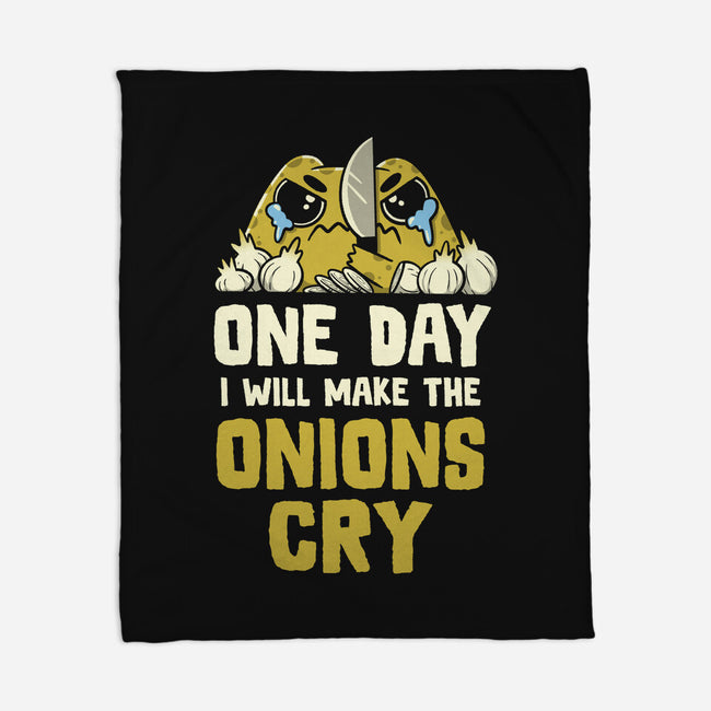 The Onions Will Cry-None-Fleece-Blanket-koalastudio