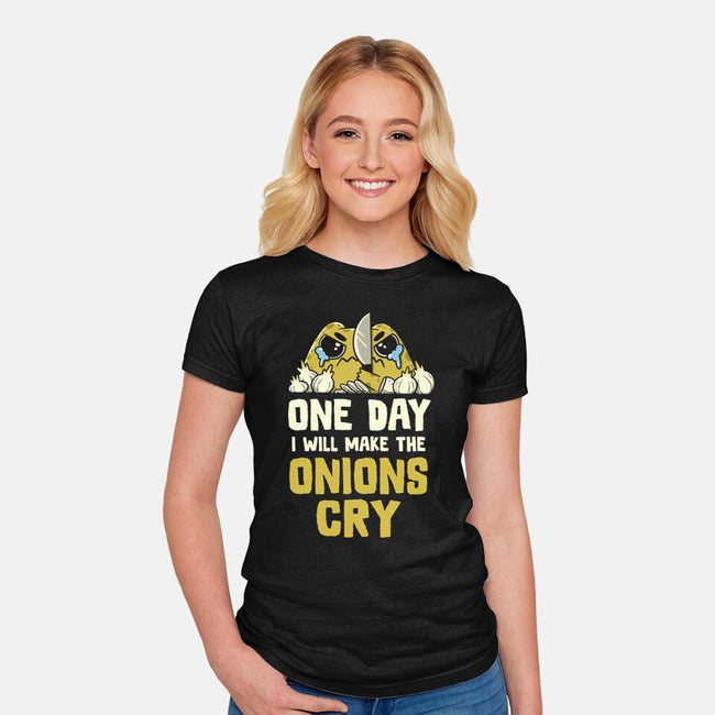 The Onions Will Cry-Womens-Fitted-Tee-koalastudio