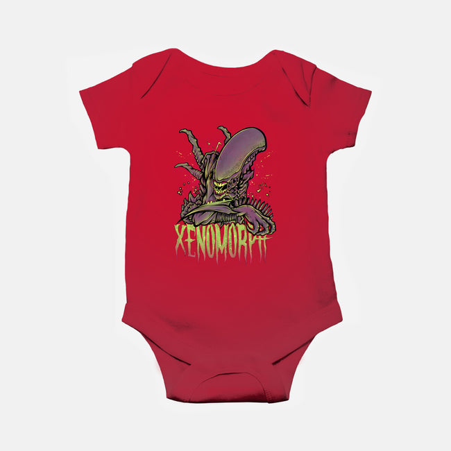 Beware The Xenomorph-Baby-Basic-Onesie-Fearcheck