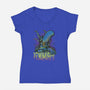 Beware The Xenomorph-Womens-V-Neck-Tee-Fearcheck