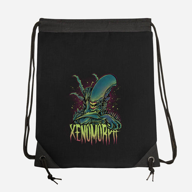 Beware The Xenomorph-None-Drawstring-Bag-Fearcheck