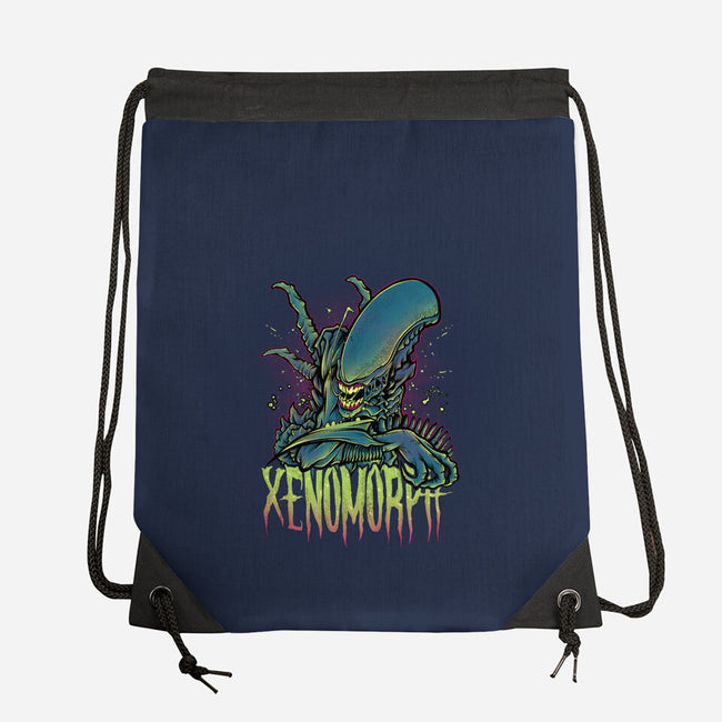 Beware The Xenomorph-None-Drawstring-Bag-Fearcheck