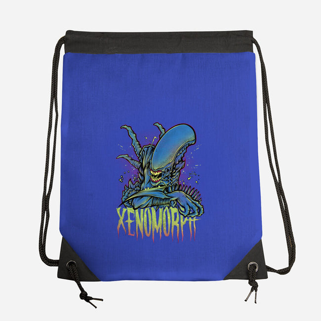 Beware The Xenomorph-None-Drawstring-Bag-Fearcheck