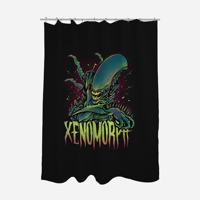 Beware The Xenomorph-None-Polyester-Shower Curtain-Fearcheck