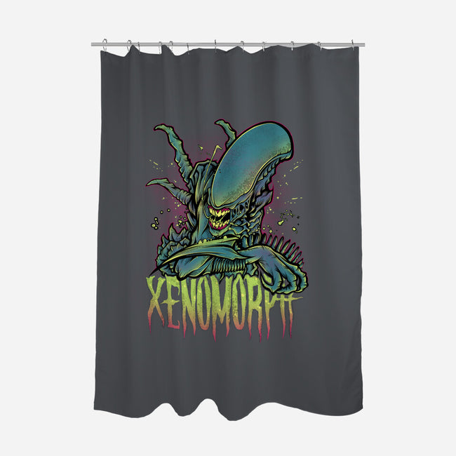Beware The Xenomorph-None-Polyester-Shower Curtain-Fearcheck