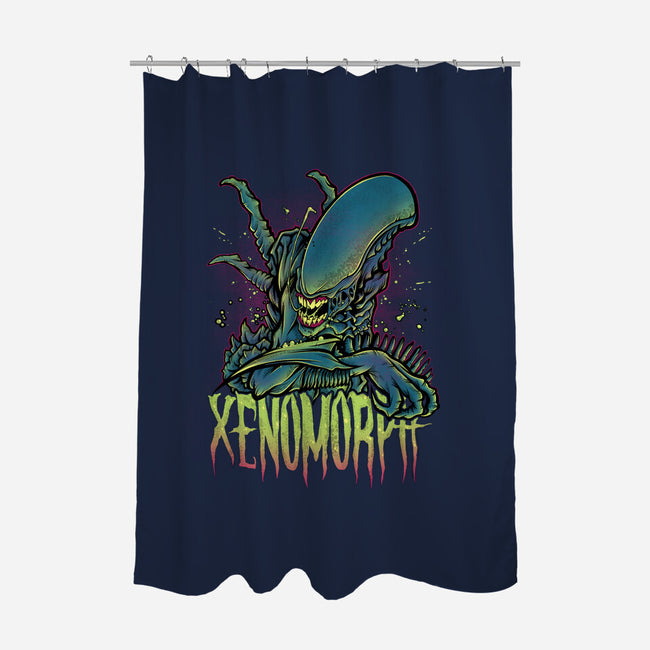 Beware The Xenomorph-None-Polyester-Shower Curtain-Fearcheck
