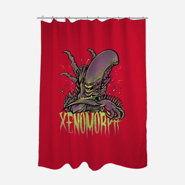 Beware The Xenomorph-None-Polyester-Shower Curtain-Fearcheck