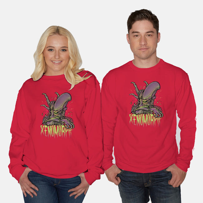 Beware The Xenomorph-Unisex-Crew Neck-Sweatshirt-Fearcheck
