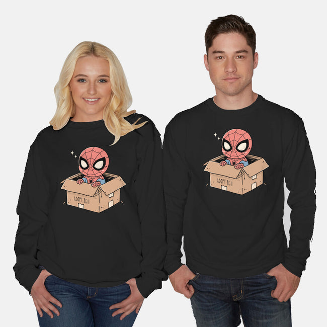 Adopt A Spider-Unisex-Crew Neck-Sweatshirt-GODZILLARGE