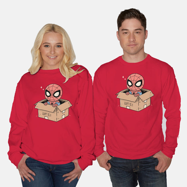 Adopt A Spider-Unisex-Crew Neck-Sweatshirt-GODZILLARGE