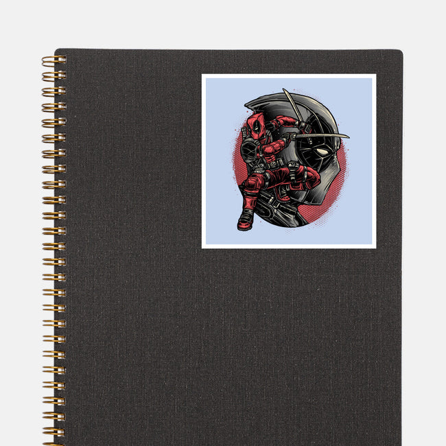 Mercenary In Red-None-Glossy-Sticker-glitchygorilla