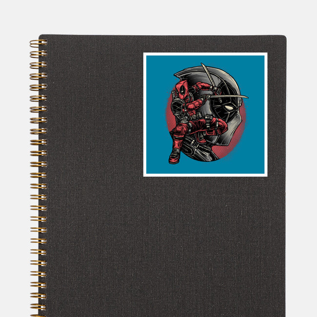 Mercenary In Red-None-Glossy-Sticker-glitchygorilla